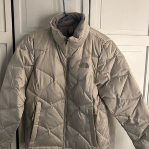 Women’s Northface Coat Silver-white
